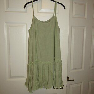 Light Green, XL Adjustable Strap Fully Lined Flirtatious Spaghetti Strap Dress